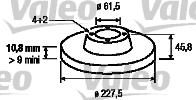 Valeo 186151 тормозной диск на FIAT UNO (146A/E)