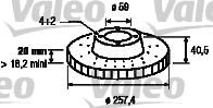 Valeo 186153 тормозной диск на FIAT MAREA Weekend (185)