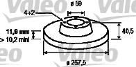Valeo 186154 тормозной диск на FIAT BRAVA (182)