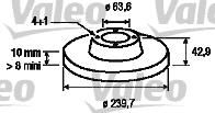 Valeo 186162 тормозной диск на FORD FIESTA фургон (FVD)