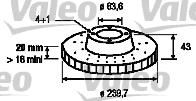 Valeo 186163 тормозной диск на FORD FIESTA фургон (JV_)