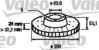 Valeo 186165 тормозной диск на FORD SCORPIO I (GAE, GGE)