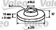 Valeo 186190 тормозной диск на OPEL OMEGA A (16_, 17_, 19_)