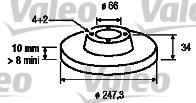 Valeo 186200 тормозной диск на PEUGEOT 205 II (20A/C)