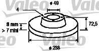 Valeo 186231 тормозной диск на RENAULT SUPER 5 (B/C40_)