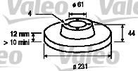 Valeo 186232 тормозной диск на HONDA CIVIC I Shuttle (AN, AR)