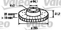 Valeo 186235 тормозной диск на ROVER 800 (XS)