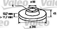 Valeo 186236 тормозной диск на AUSTIN MAESTRO (XC)