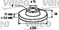 Valeo 186240 тормозной диск на TALBOT HORIZON