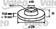 Valeo 186245 тормозной диск на VW SANTANA (32B)