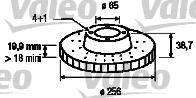 Valeo 186247 тормозной диск на VW PASSAT Variant (3A5, 35I)