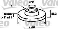 Valeo 186269 тормозной диск на AUDI 80 Avant (8C, B4)