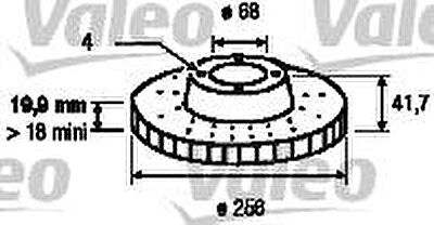 Valeo 186273 тормозной диск на AUDI 80 (81, 85, B2)