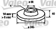 Valeo 186292 тормозной диск на AUDI 80 (81, 85, B2)