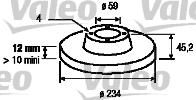 Valeo 186300 тормозной диск на NISSAN MICRA II (K11)