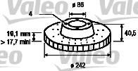 Valeo 186441 тормозной диск на HYUNDAI ACCENT I (X-3)