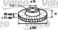 Valeo 186496 тормозной диск на SAAB 900 II купе