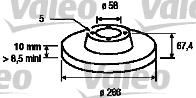 Valeo 186503 тормозной диск на SUBARU IMPREZA универсал (GG)