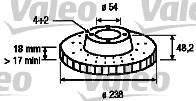 Valeo 186511 тормозной диск на TOYOTA COROLLA Station Wagon (_E9_)