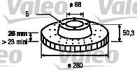 VALEO Тормозные диски. x 2 Volvo 850. 940-960. S70. S90. V70. V90 (186526)