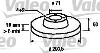 Valeo 186579 тормозной диск на PEUGEOT 406 (8B)