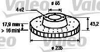 Valeo 186587 тормозной диск на TOYOTA YARIS (SCP1_, NLP1_, NCP1_)