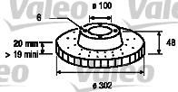 Valeo 186637 тормозной диск на TOYOTA LAND CRUISER (_J6_)