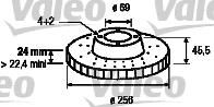 Valeo 186648 тормозной диск на VOLVO V40 универсал (VW)