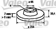 Valeo 186654 тормозной диск на NISSAN 100 NX (B13)