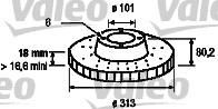 Valeo 186685 тормозной диск на OPEL FRONTERA B (6B_)