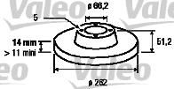 Valeo 186687 тормозной диск на LAND ROVER FREELANDER Soft Top (LN_)