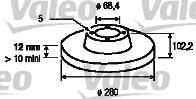 Valeo 186713 тормозной диск на OPEL VIVARO фургон (F7)