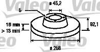 Valeo 186770 тормозной диск на VW TRANSPORTER III фургон