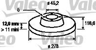 Valeo 186771 тормозной диск на VW TRANSPORTER III фургон