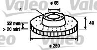 Valeo 186821 тормозной диск на NISSAN PRIMERA Traveller (WP11)