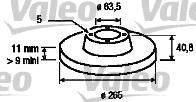 VALEO Диск тормозной передний FORD FOCUS II 04> C-MAX 04> (1320347, 186842)