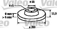 Valeo 186847 тормозной диск на TOYOTA YARIS (SCP1_, NLP1_, NCP1_)