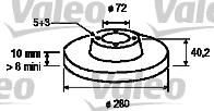 Valeo 186851 тормозной диск на MAZDA 6 (GH)