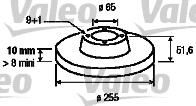 Valeo 186857 тормозной диск на VW GOLF VI кабрио (517)