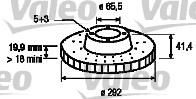 Valeo 186882 тормозной диск на OPEL VECTRA C