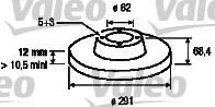 Valeo 197018 тормозной диск на TOYOTA ALPHARD (ATH1_, MNH1_, ANH1_)