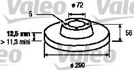 Valeo 197022 тормозной диск на JEEP CHEROKEE (KJ)