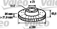 Valeo 197043 тормозной диск на FIAT DUCATO фургон (250, 290)