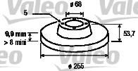 Valeo 197124 тормозной диск на AUDI A6 (4B2, C5)