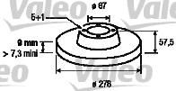 Valeo 197128 тормозной диск на MERCEDES-BENZ C-CLASS T-Model (S204)