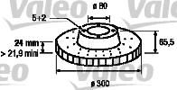 VALEO Диск тормозной передний FIAT DUCATO/ PEUGEOT BOXER, 06=> (424935, 197131)