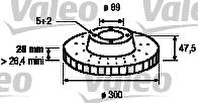 Valeo 197174 тормозной диск на HYUNDAI i30 (GD)