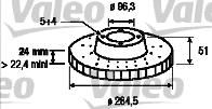 Valeo 197207 тормозной диск на KIA RETONA (CE)