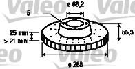 Valeo 197236 тормозной диск на FORD GALAXY (WGR)