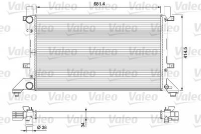 Valeo 231605 радиатор, охлаждение двигателя на VW LT 28-46 II c бортовой платформой/ходовая часть (2DC, 2DF, 2